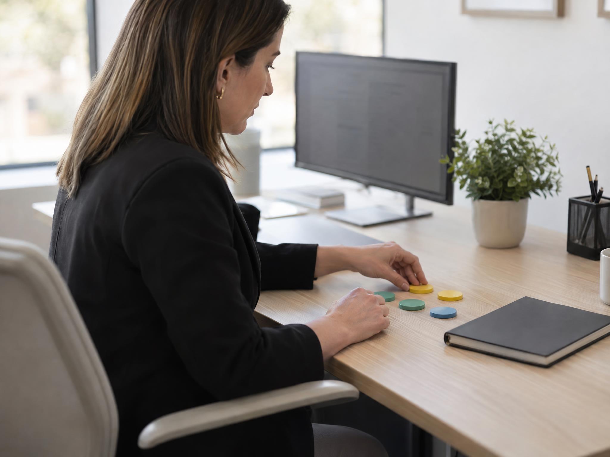 Flexible benefits program options arranged by an HR manager
