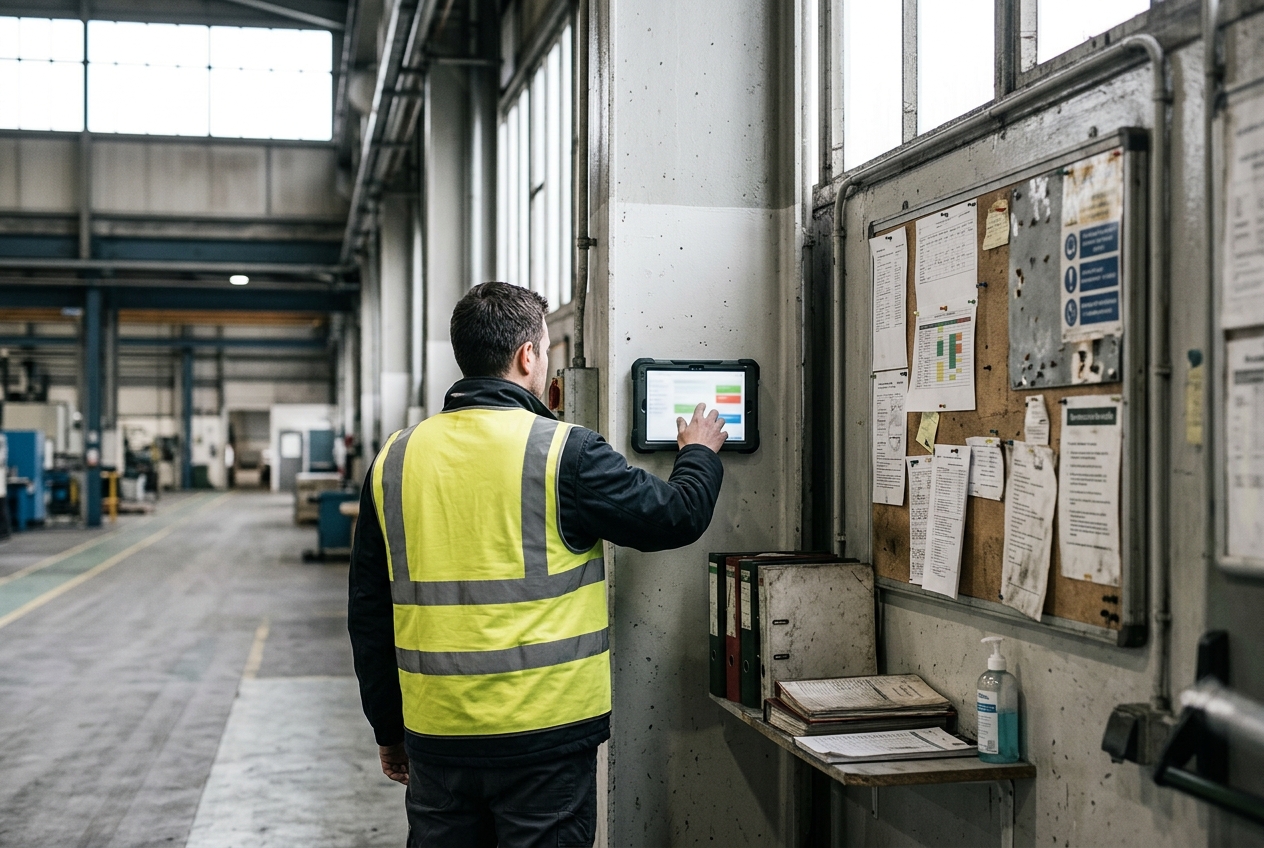 Employee self service on a factory shift